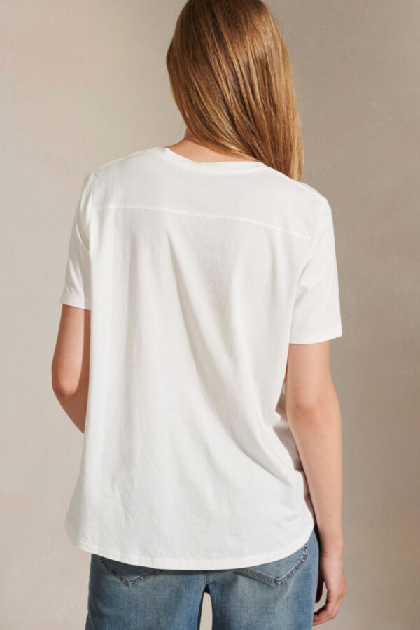 t-shirt-luisa-cerano-bawełna miękki biały zielony nadruk butik luisa bydgoszcz