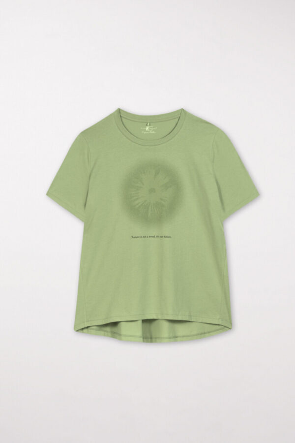 t-shirt-luisa-cerano-bawełna miękki biały zielony nadruk butik luisa bydgoszcz