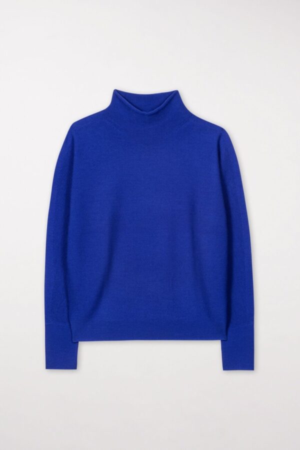 sweter-luisa-cerano-niebieski golf lekki przyjemny butik luisa