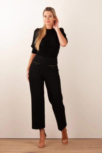 spodnie-cambio-cameron czarne boucle klin do pasa sport casual butik luisa bydgoszcz