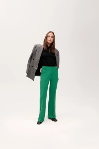 spodnie-cambio-zielone-fawn-rozkloszowane-modowe-butik-luisa z kantem