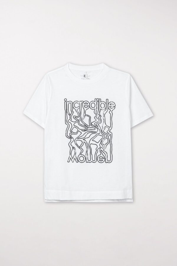 t-shirt-luisa-cerano-mieki bawełna organiczna nadruk rozcięty butik luisa bydgoszcz