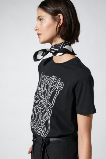 t-shirt-luisa-cerano-mieki bawełna organiczna nadruk rozcięty butik luisa bydgoszcz