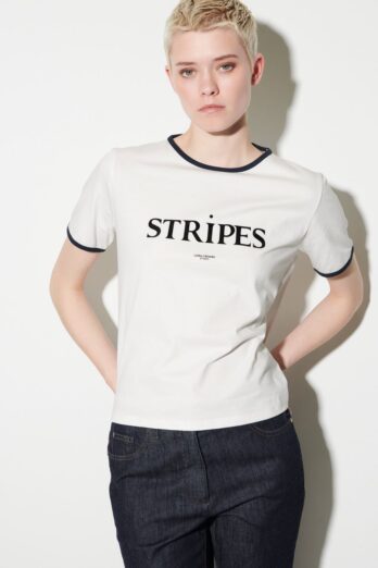 t-shirt-luisa-cerano-biały z napisem modowy letni butik luisa